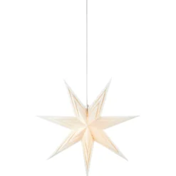 Markslöjd Sombra julestjerne med lys, 70 cm, hvid