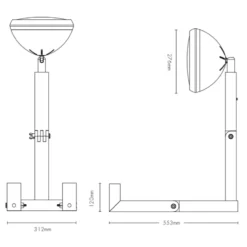 Mega Mr Wattson lampe, sort