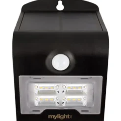 Mylight væglampe med sensor & solcelle, 2W