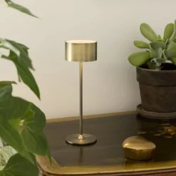 Nielsen Light Bistro genopladelig bordlampe, antik messing