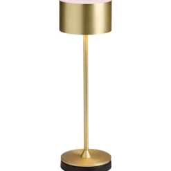 Nielsen Light Bistro genopladelig bordlampe, børstet messing