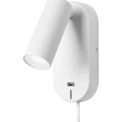 Nielsen Light Ego væglampe med USB, hvid