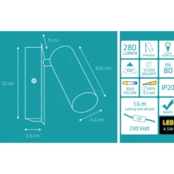 Nielsen Light Ego væglampe, sort