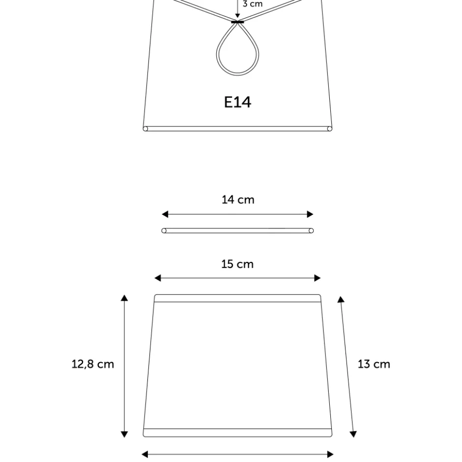 Nielsen Light Emma Cabana lampeskærm, hvid, H13 cm