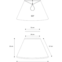 Nielsen Light Emma Casa lampeskærm, hvid, H16 cm