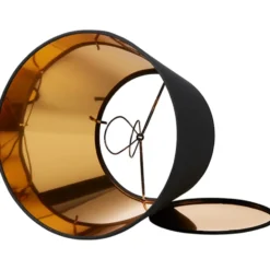 Nielsen Light Emma Domus lampeskærm, sort/guld, H20 cm