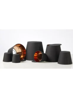 Nielsen Light Emma Domus lampeskærm, sort/kobber, H13,5 cm