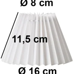 Nielsen Light Emma Hacienda Plisse lampeskærm, hvid, H11,5 cm