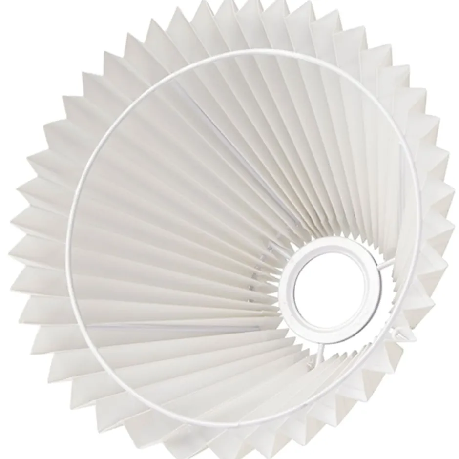 Nielsen Light Emma Piso Plisse lampeskærm til væg/pendel, hvid, H16,5 cm
