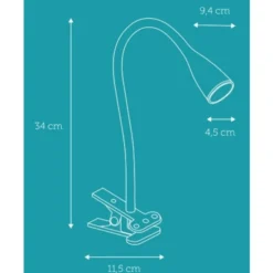 Nielsen Light Eye klemmelampe, sort