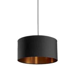 Nielsen Light Isabella Castillo lampeskærm, sort/kobber, Ø40 cm