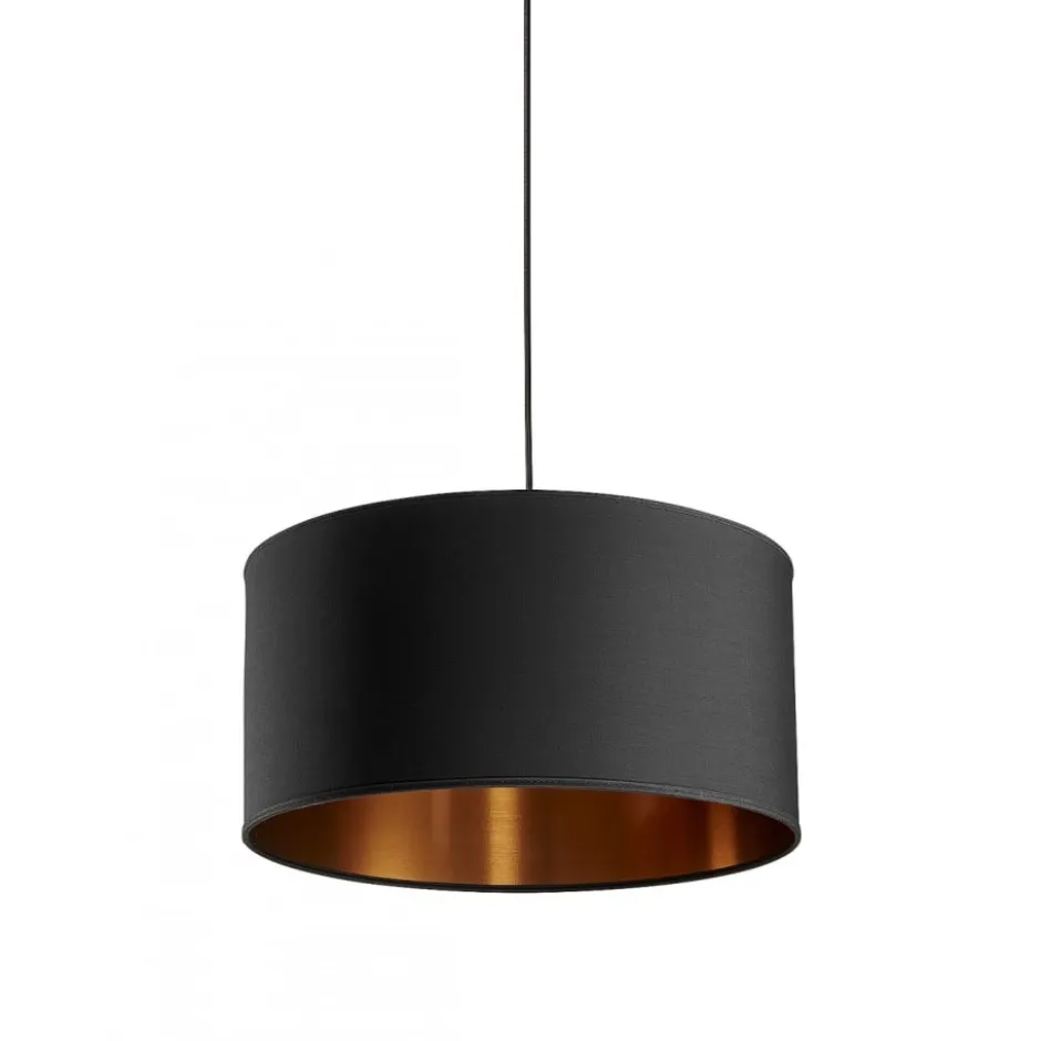 Nielsen Light Isabella Castillo lampeskærm, sort/kobber, Ø40 cm