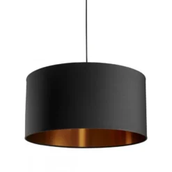 Nielsen Light Isabella Castillo lampeskærm, sort/kobber, Ø50 cm