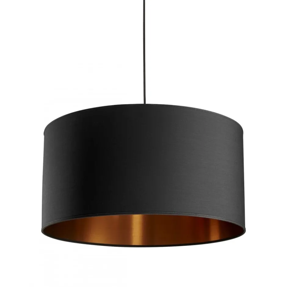 Nielsen Light Isabella Castillo lampeskærm, sort/kobber, Ø50 cm