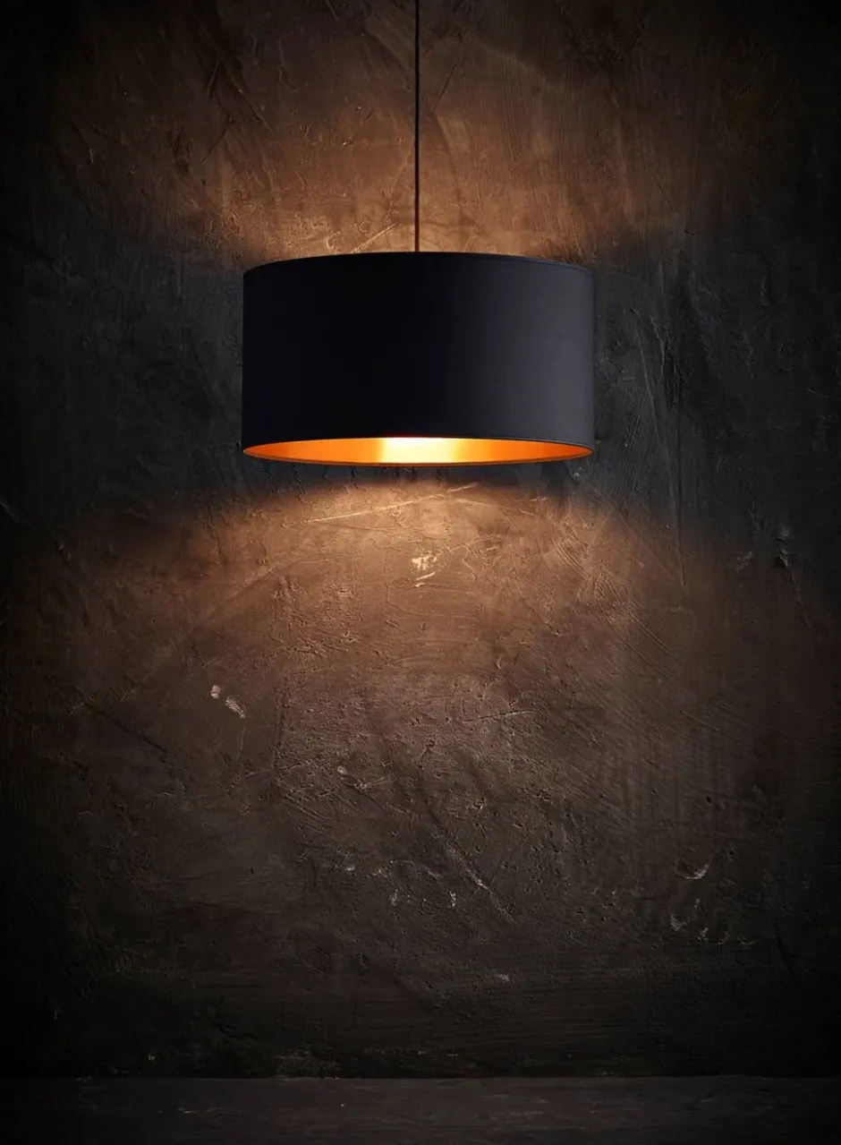 Nielsen Light Isabella Castillo lampeskærm, sort/kobber, Ø50 cm