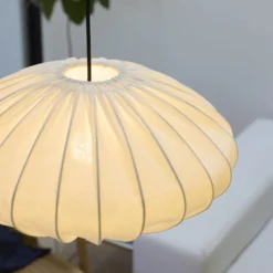 Nielsen Light Jasmin Ellipse pendel, sort ledning, hvid