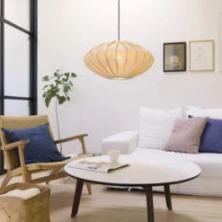 Nielsen Light Jasmin Ellipse pendel, sort ledning, sand