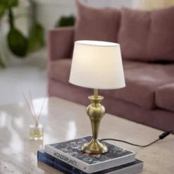 Nielsen Light Jasmin lampeskærm, hvid, H16 cm