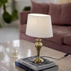 Nielsen Light Jasmin lampeskærm, hvid, H19 cm