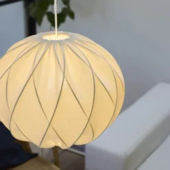 Nielsen Light Jasmin pendel, hvid ledning, hvid