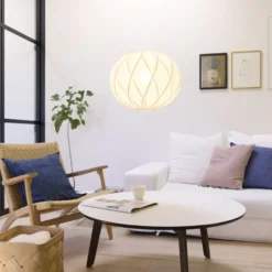 Nielsen Light Jasmin pendel, hvid ledning, hvid