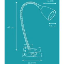 Nielsen Light Kobra klemmelampe, hvid
