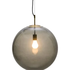 Nielsen Light Nora cafependel, røgfarvet/messing, Ø50 cm