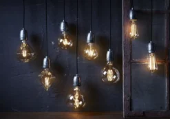 Nielsen Light porcelænsfatning, galvaniseret stål