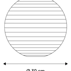 Nielsen Light rispapirslampe, Ø30 cm