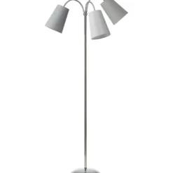 Nielsen Light Salsa gulvlampe, krom med grå nuancer skærme