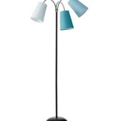 Nielsen Light Salsa gulvlampe, sort med blå nuancer skærme