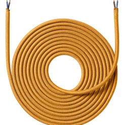 Nielsen Light stofledning, 2x0,75 mm², 4 meter, guld