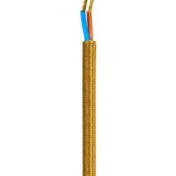 Nielsen Light stofledning, 2x0,75 mm², 4 meter, guld