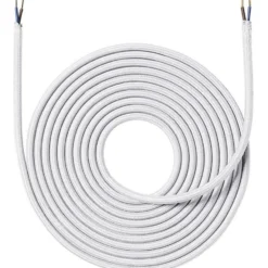Nielsen Light stofledning, 2x0,75 mm², 4 meter, hvid