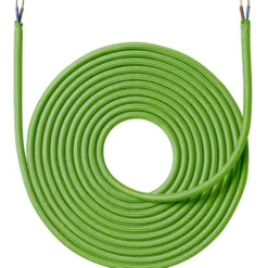 Nielsen Light stofledning, 2x0,75 mm², 4 meter, limegrøn