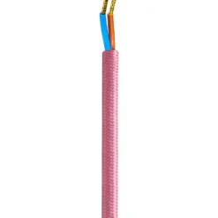 Nielsen Light stofledning, 2x0,75 mm², 4 meter, lyserød