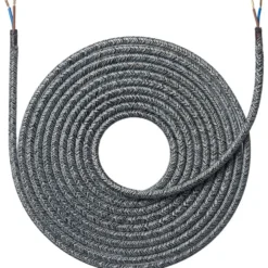 Nielsen Light stofledning, 2x0,75 mm², 4 meter, meleret grå
