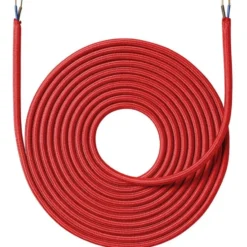 Nielsen Light stofledning, 2x0,75 mm², 4 meter, rød