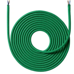 Nielsen Light stofledning, 2x0,75 mm², 4 meter, smaragd grøn