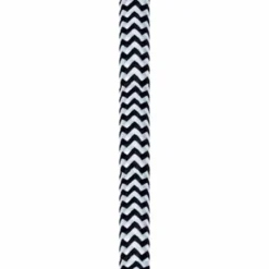 Nielsen Light stofledning, 2x0,75 mm², 4 meter, sort/hvid