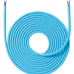 Nielsen Light stofledning, 2x0,75 mm², 4 meter, turkis blå