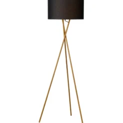 Nielsen Light Uptown gulvlampe, træben og sort skærm