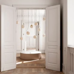Nordic Tales Bright Ripple pendel, creme ledning