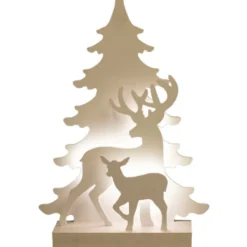Nordic Winter Julesilhuet med rensdyr & lys