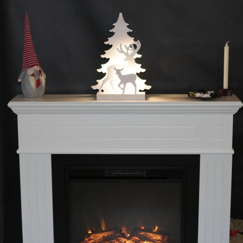 Nordic Winter Julesilhuet med rensdyr & lys