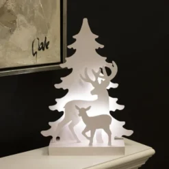 Nordic Winter Julesilhuet med rensdyr & lys