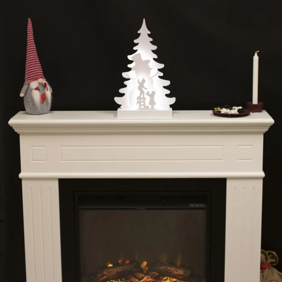 Nordic Winter Julesilhuet med snemand & lys