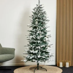 Nordic Winter kunstigt juletræ med lys, 180 x 86 cm