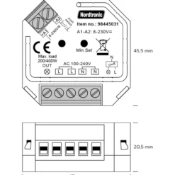 Nordtronic Box Dimmer Triac bagkantsdæmper