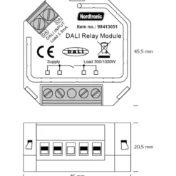 Nordtronic Box Relay Dali on/off, relæ